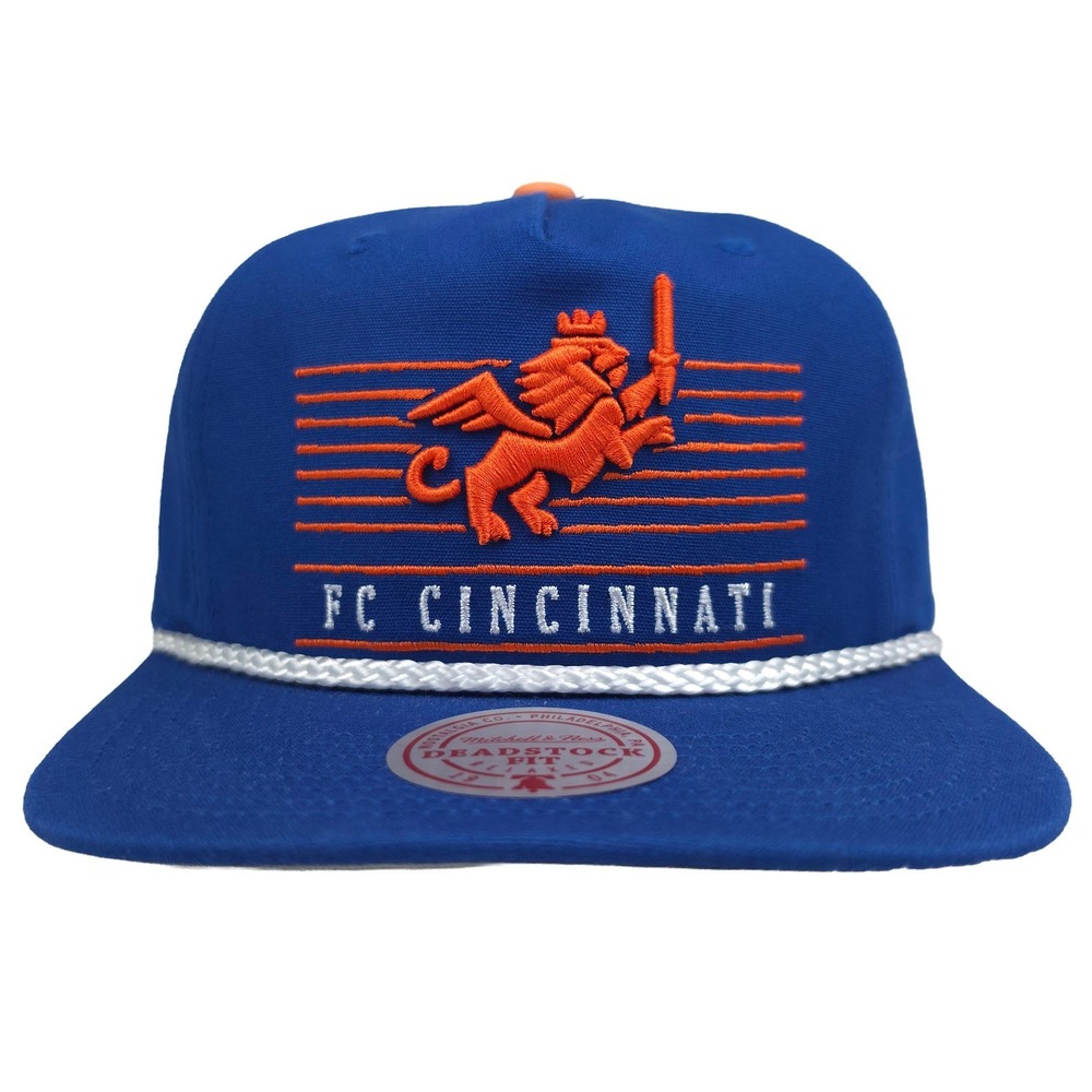 Cincinnati FC Mitchell & Ness MLS Deadstock Fit Snapback Hat Cap 3D Art Rope NWT